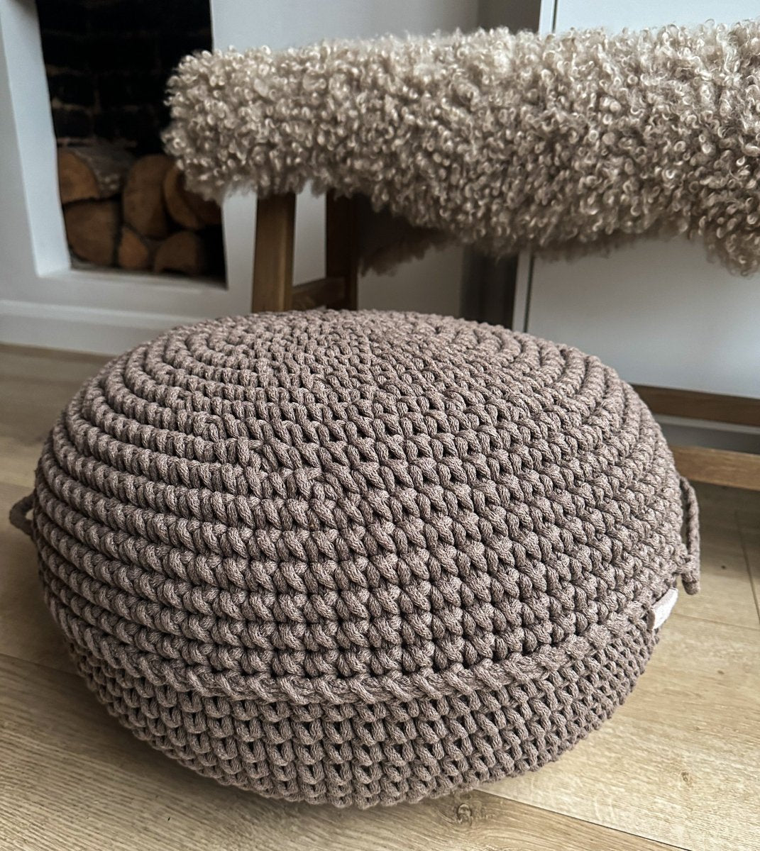 Crochet Ottoman |  MOCHA