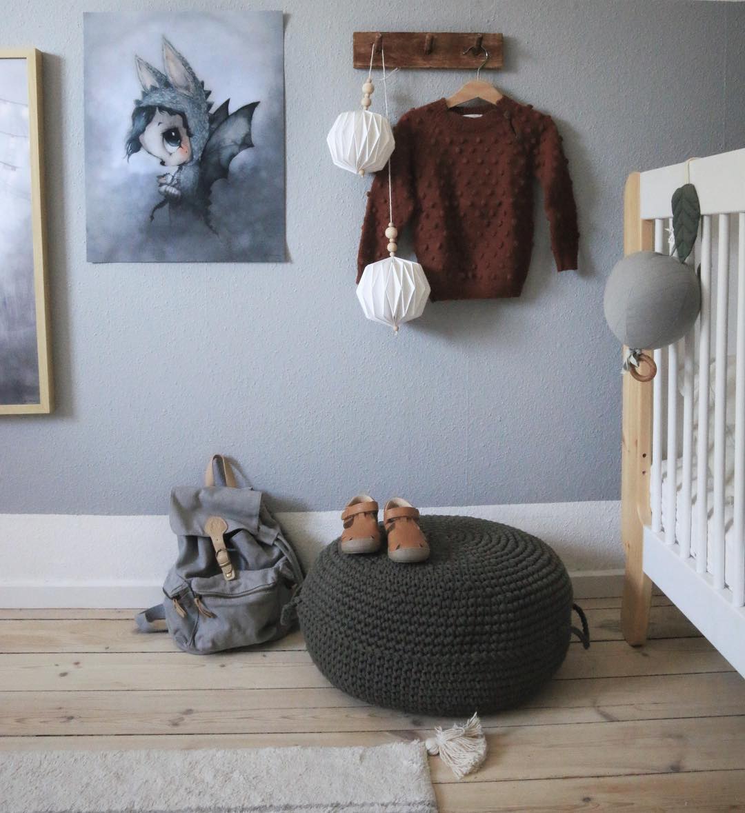 Crochet Ottoman | OLIVE GREEN