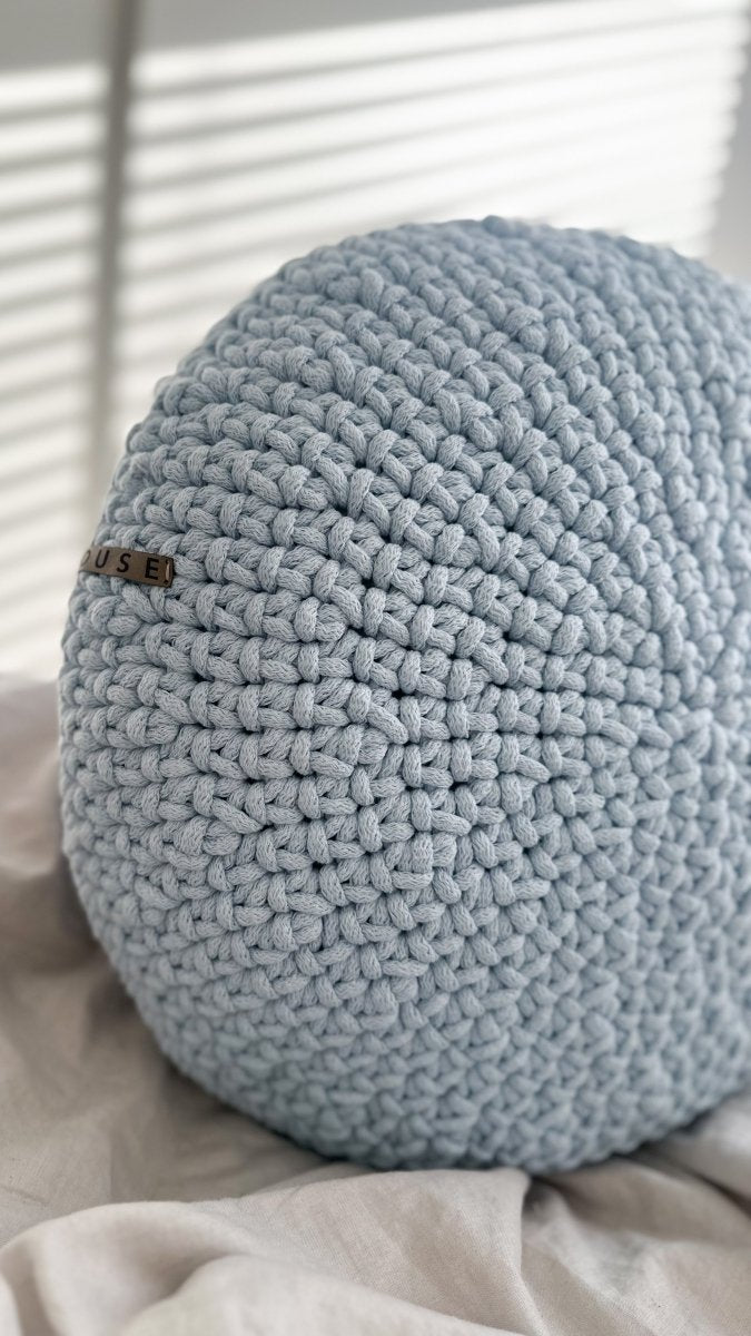Crochet Round Cushion | BABY BLUE
