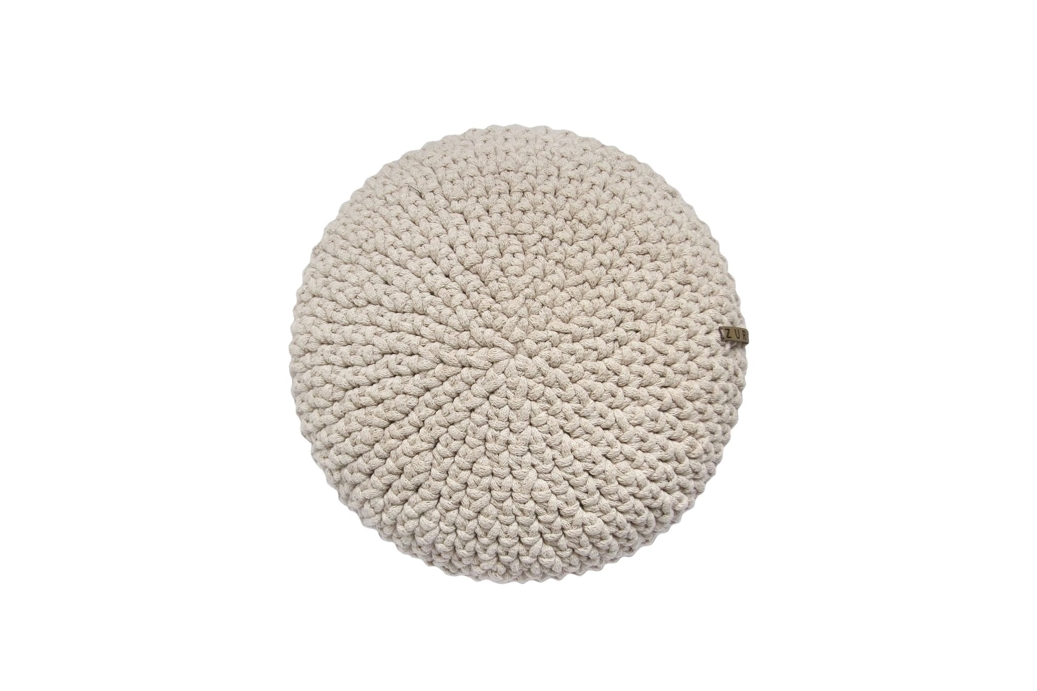 Crochet Round Cushion | BEIGE