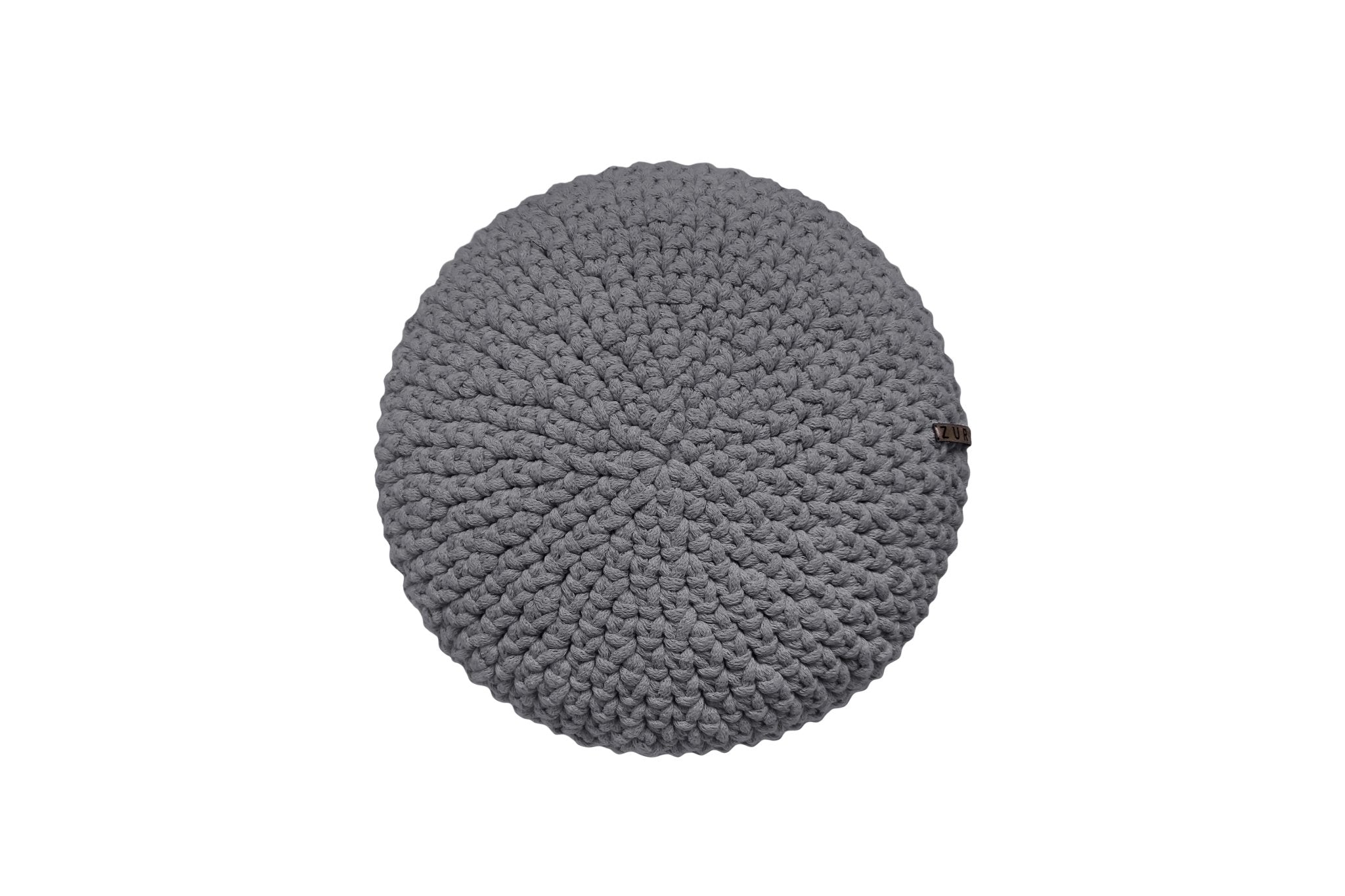Crochet Round Cushion | DARK GREY