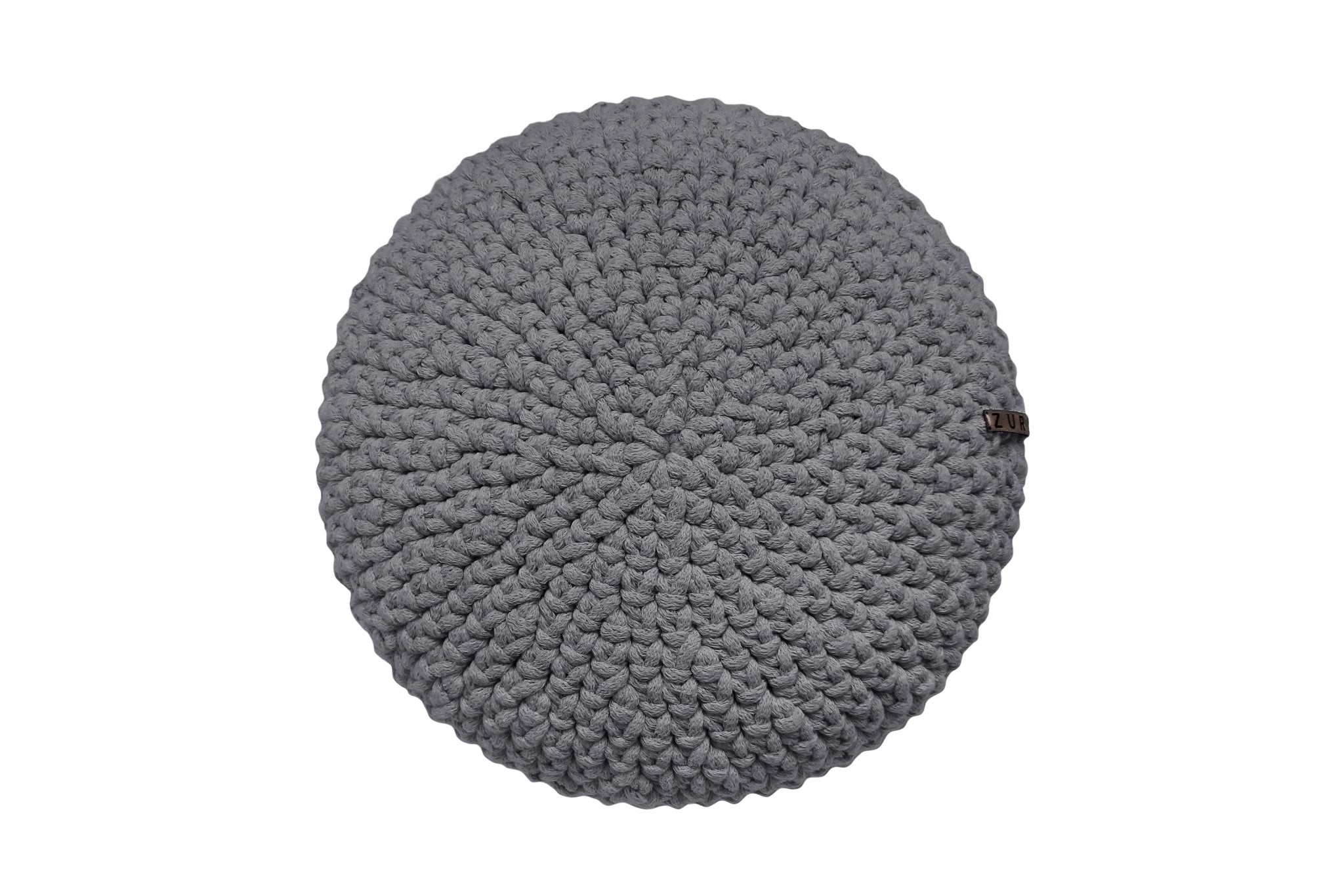 Crochet Round Cushion | DARK GREY
