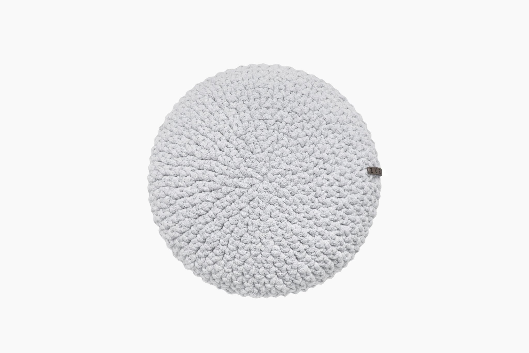 Crochet Round Cushion | LIGHT GREY