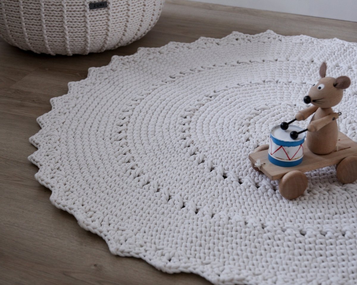 Crochet Rug MANDALA | IVORY