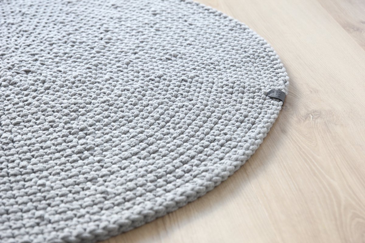 Crochet Rug MOON | LIGHT GREY