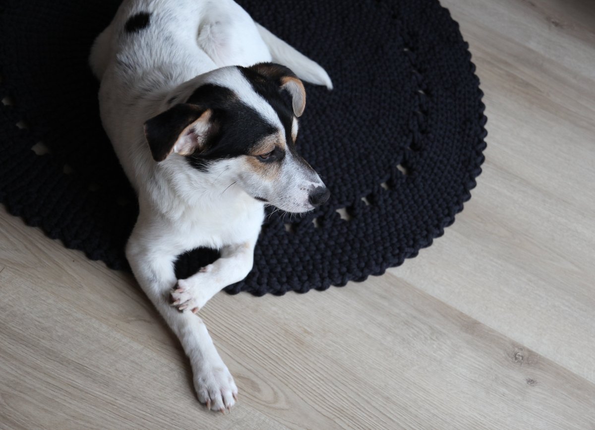 Crochet Rug NEBO | CHARCOAL
