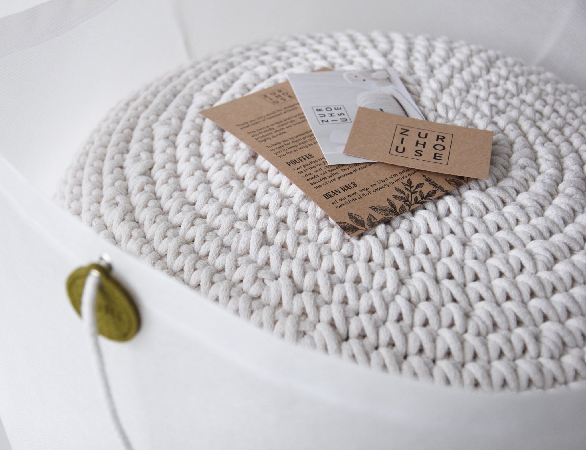 Crochet Ottoman | IVORY