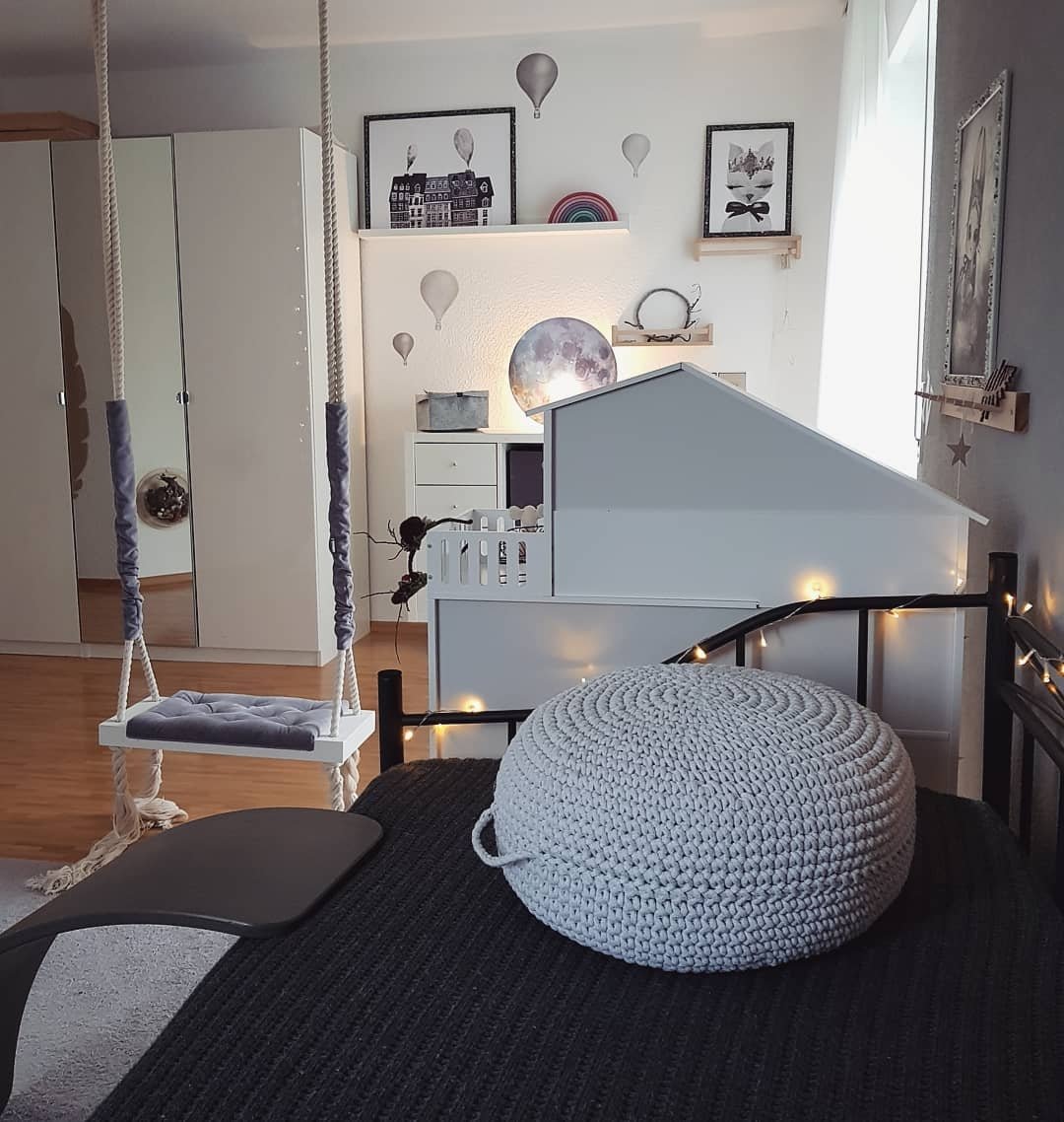 Crochet Ottoman | LIGHT GREY