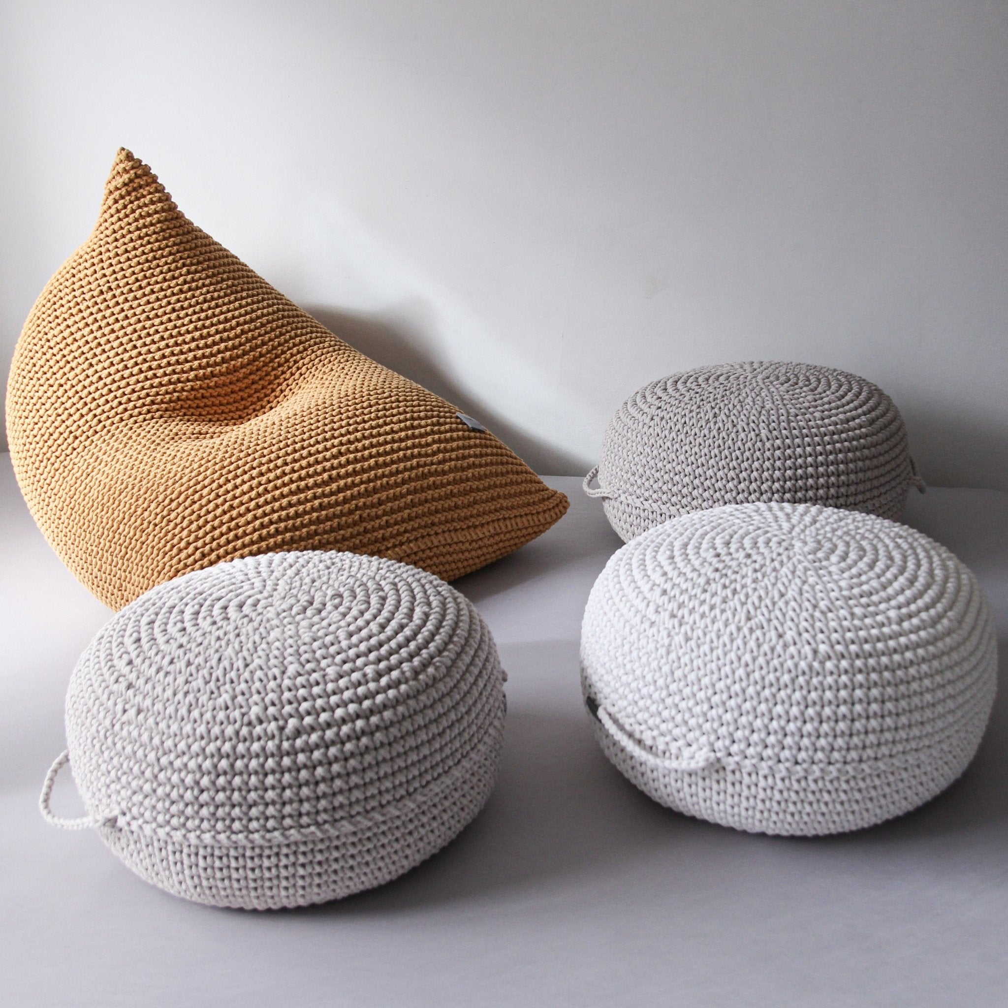 Crochet Ottoman | OATMEAL