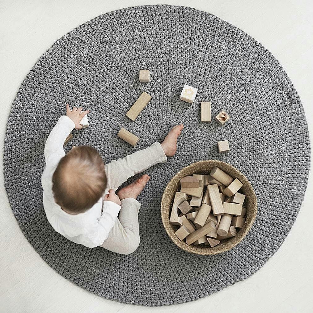Crochet Rug MOON | DARK GREY