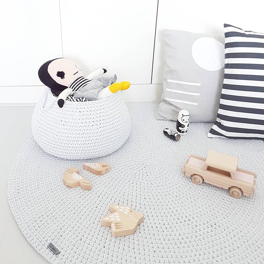 Crochet Rug MOON | LIGHT GREY