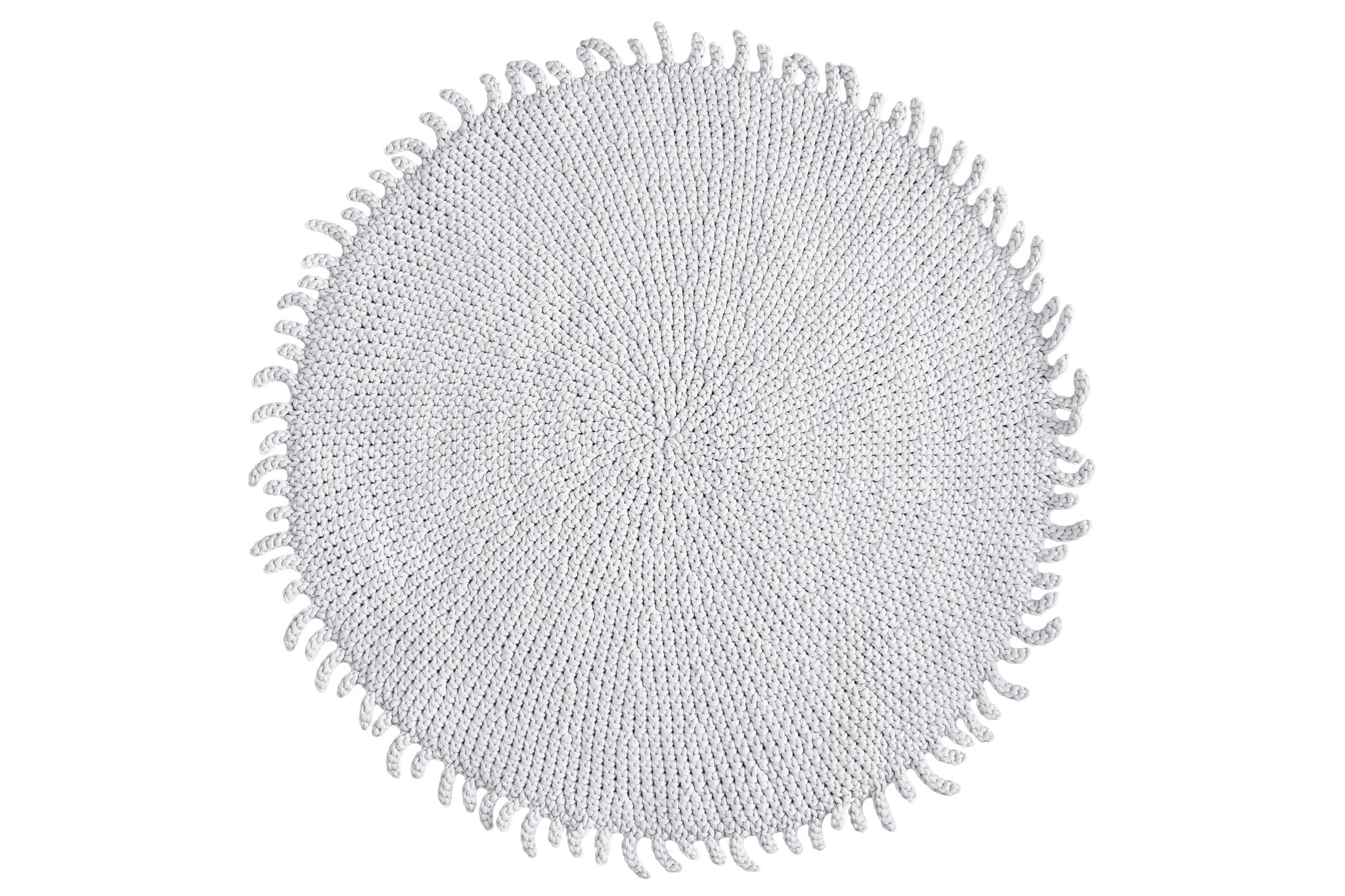 Crochet Rug SUN | LIGHT GREY