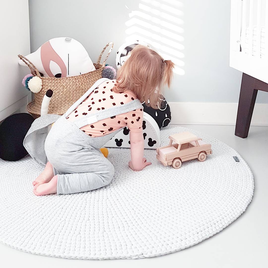 Crochet Rug MOON | LIGHT GREY