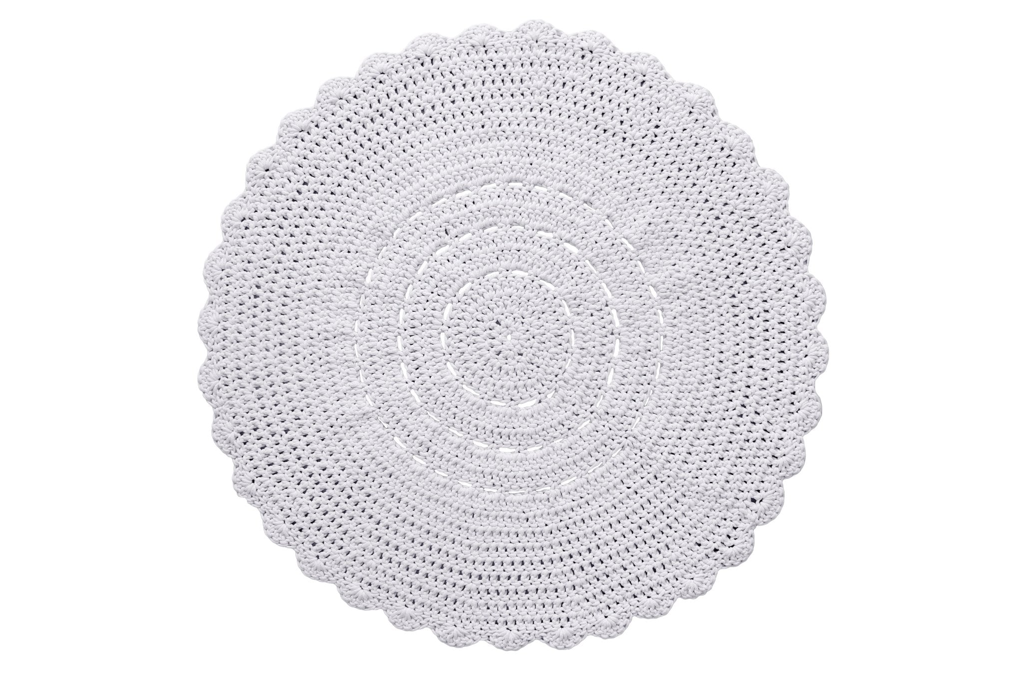 Crochet Doily Rug | LIGHT GREY