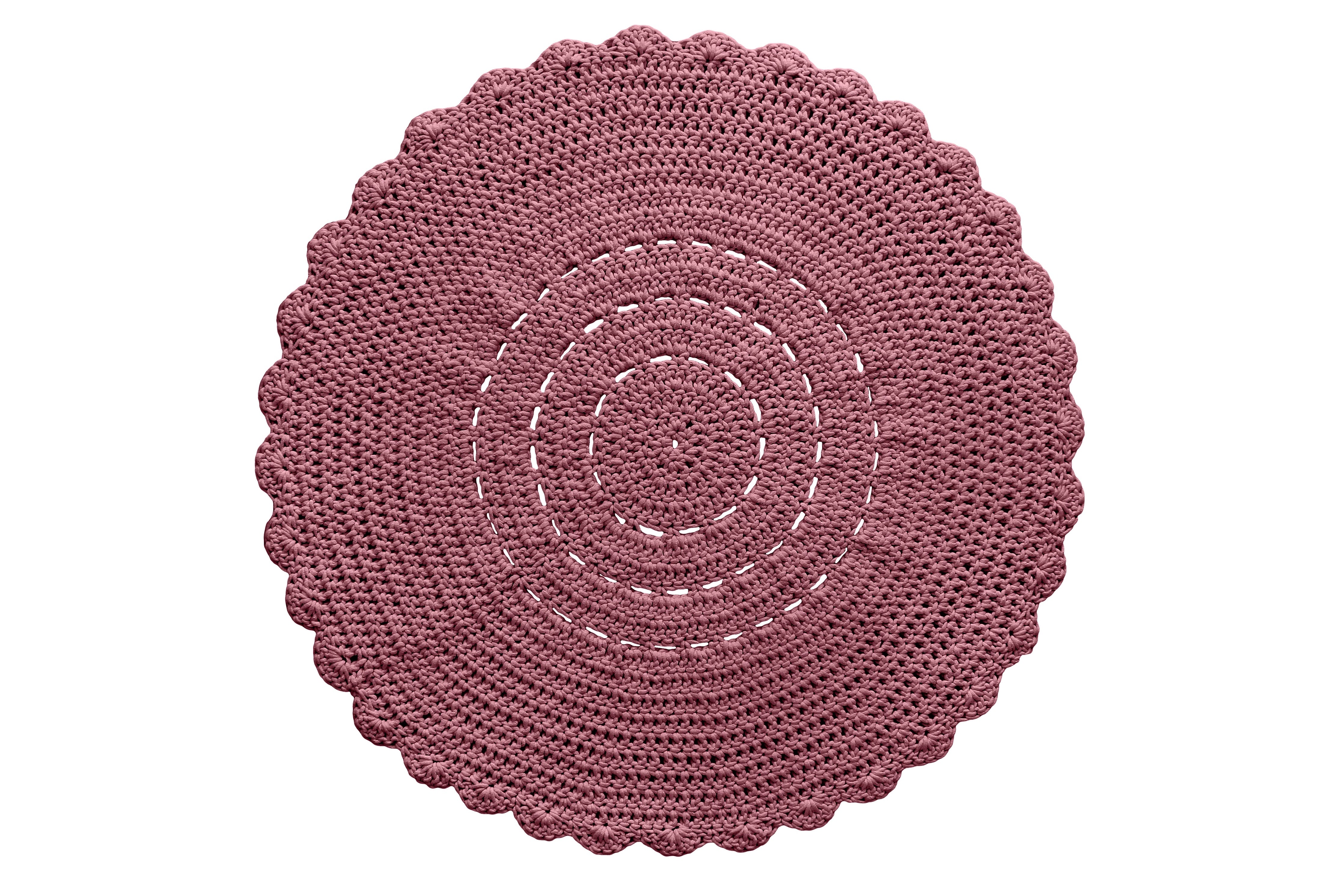 Crochet Doily Rug | OLD ROSE