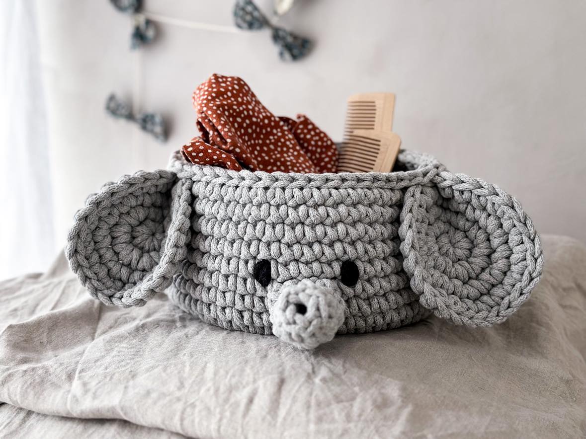 Elephant Basket | LIGHT GREY