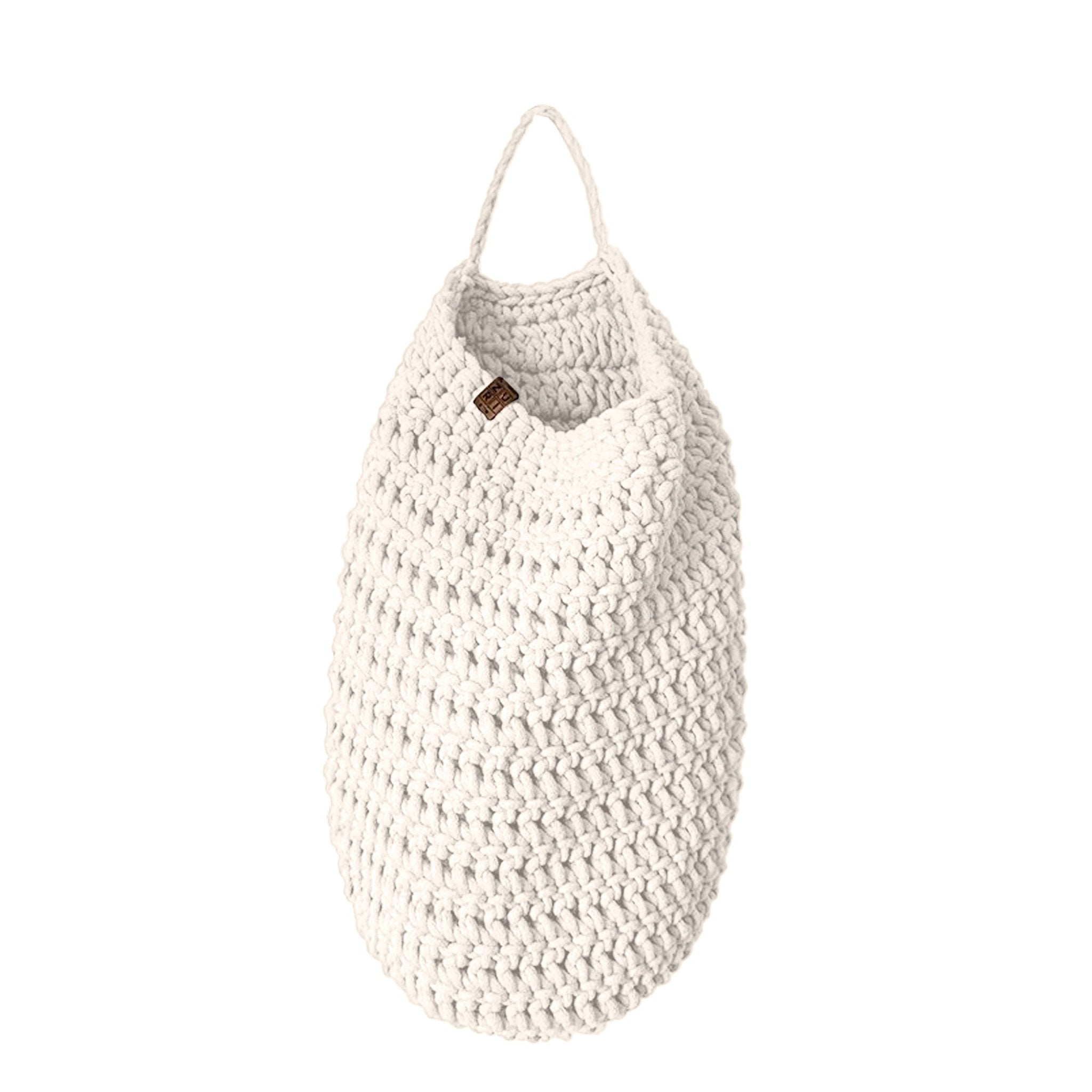 Crochet Hanging Bag, Large | IVORY