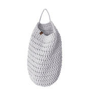 Crochet Hanging Bag, Large, LIGHT GREY