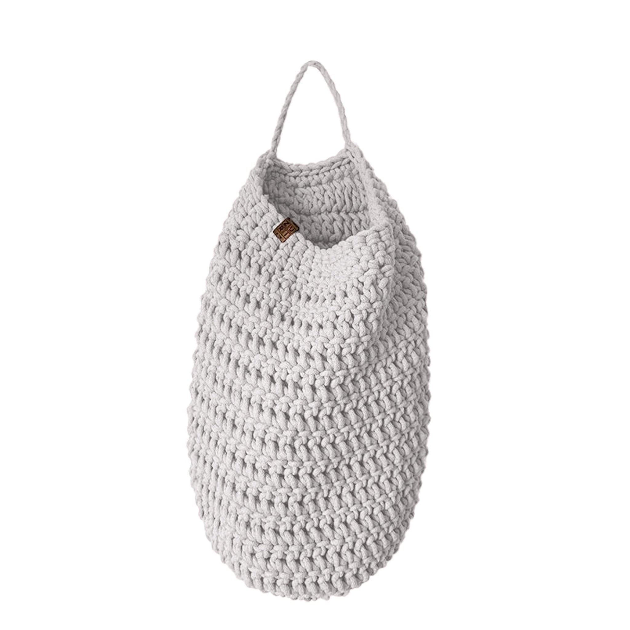 Crochet Hanging Bag, Large | OATMEAL