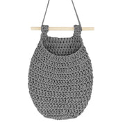 Crochet Hanging Basket, Large | DARK GREY