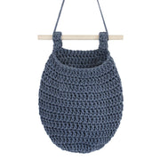 Crochet Hanging Basket, Large | DENIM BLUE