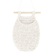 Crochet Hanging Basket, Large | IVORY