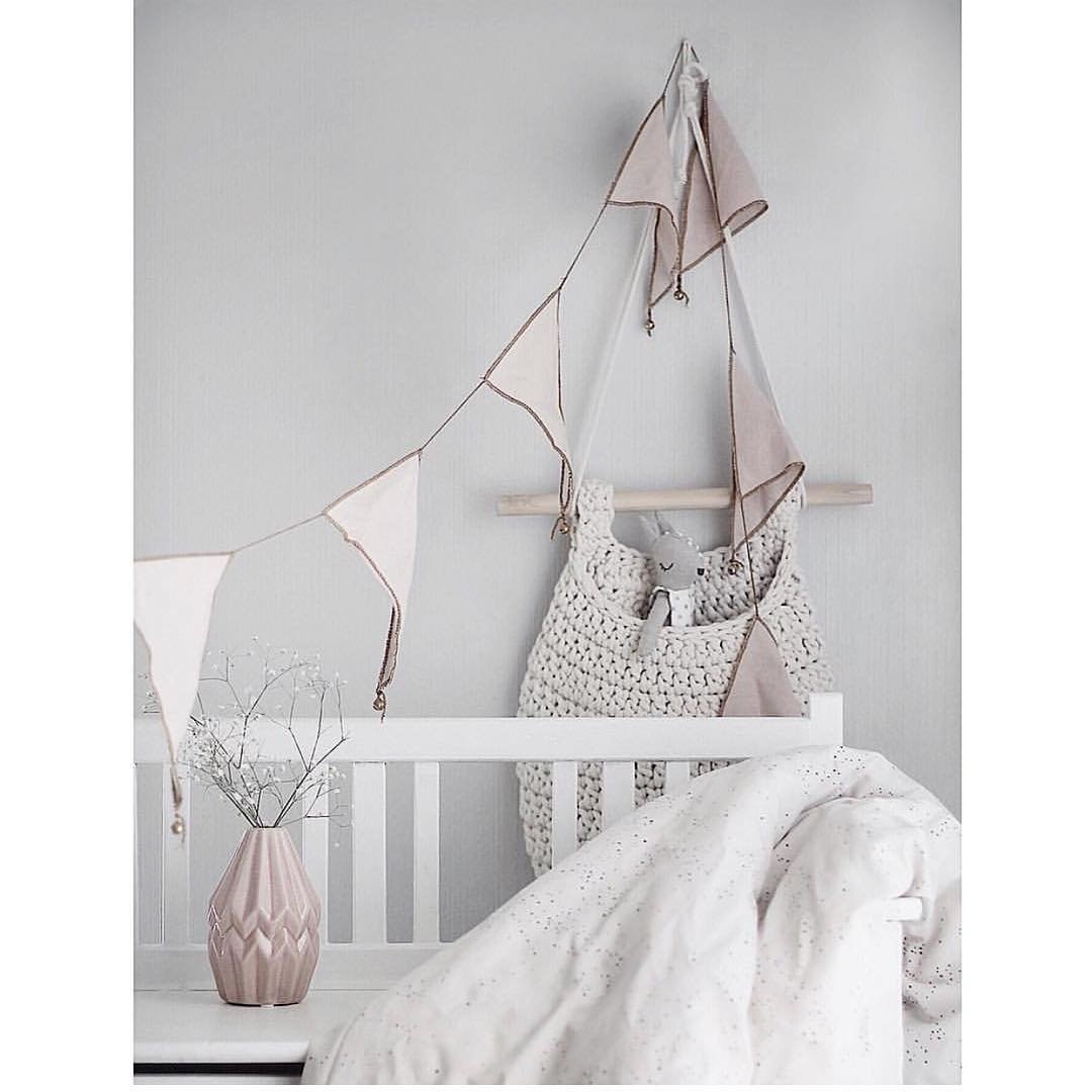 Crochet Hanging Basket, Large | IVORY