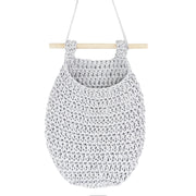 Crochet Hanging Basket, Large | LIGHT GREY