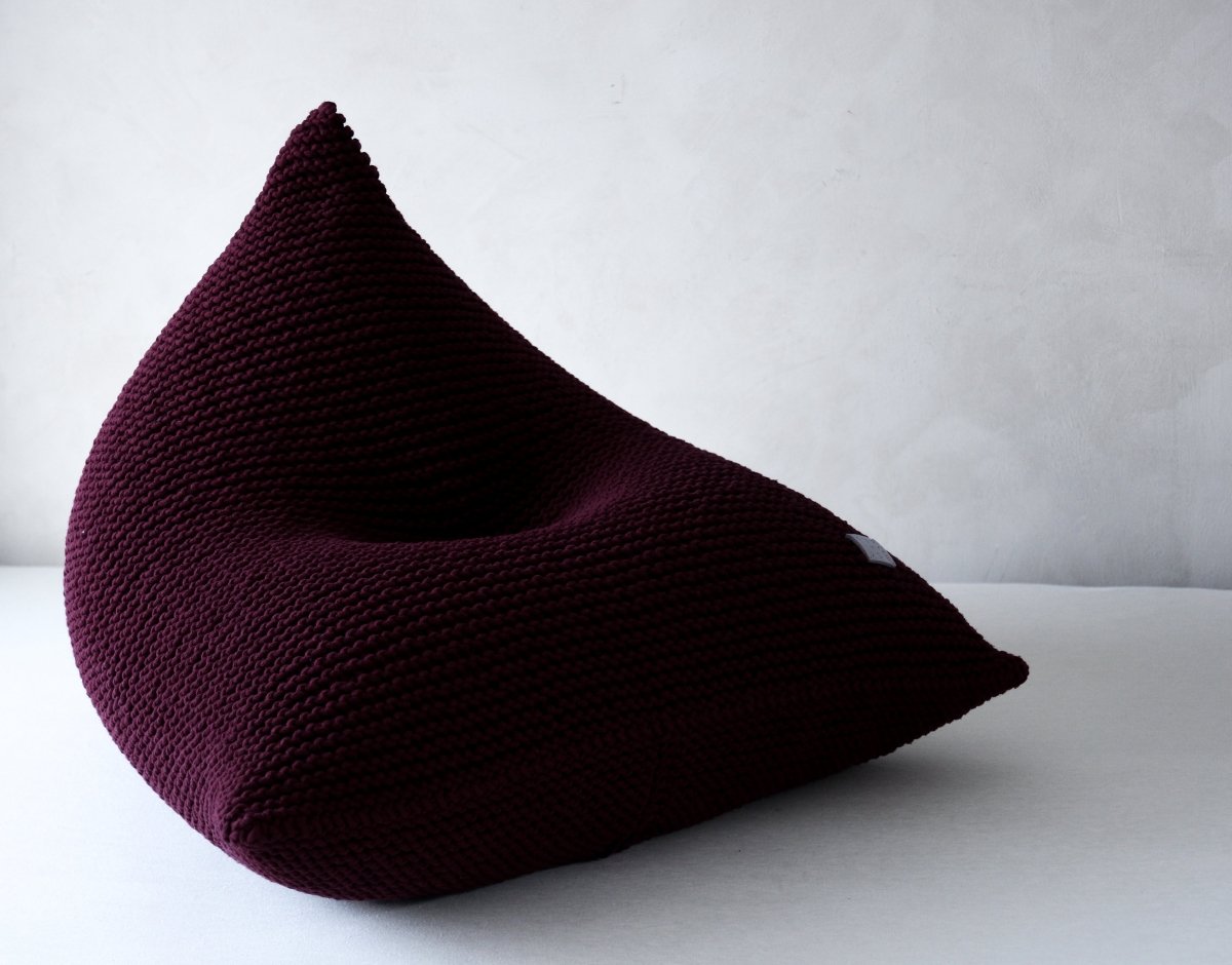Knitted Bean Bag | AUBERGINE