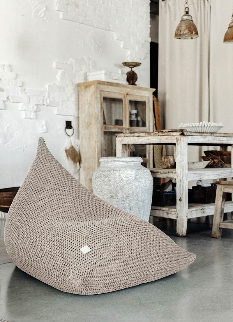 Knitted Bean Bag | BEIGE