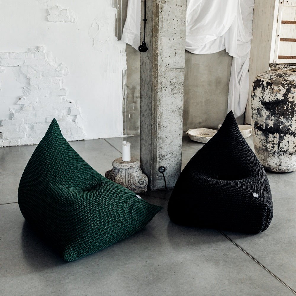 Knitted Bean Bag | BOTTLE GREEN