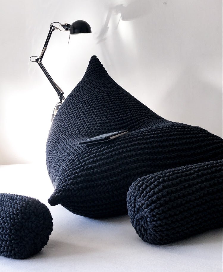 Knitted Bean Bag | CHARCOAL