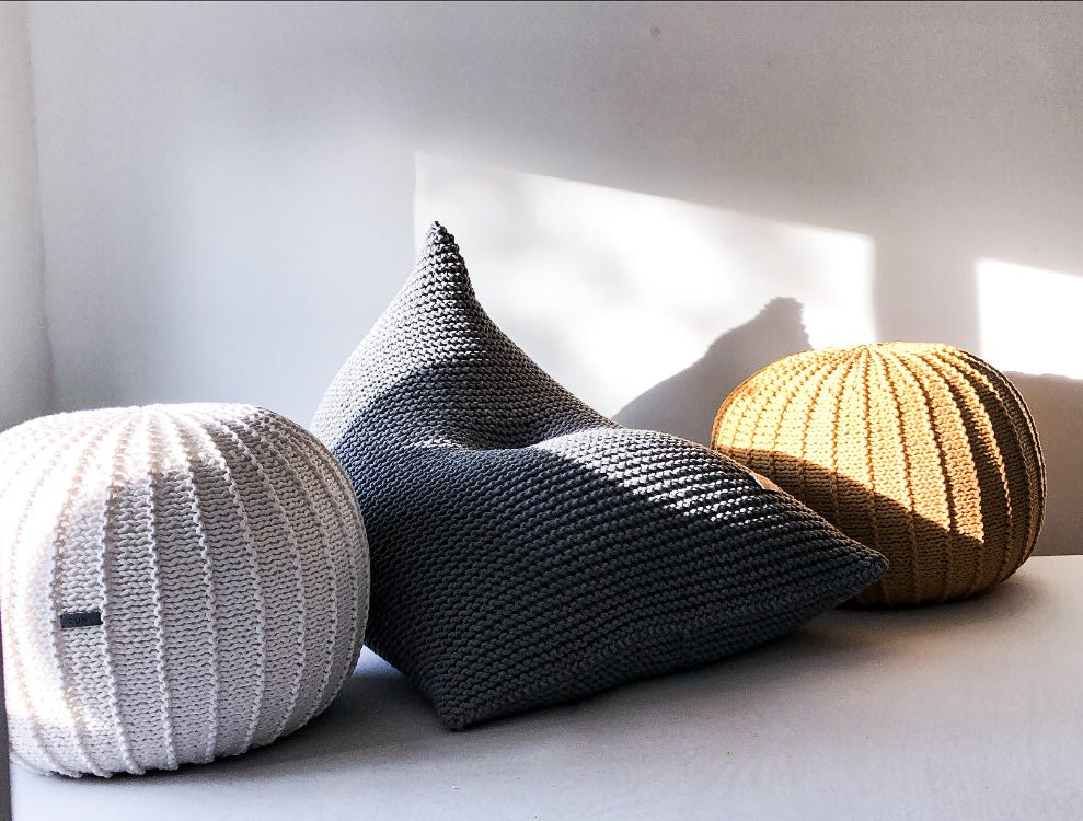 Knitted Bean Bag | DARK GREY