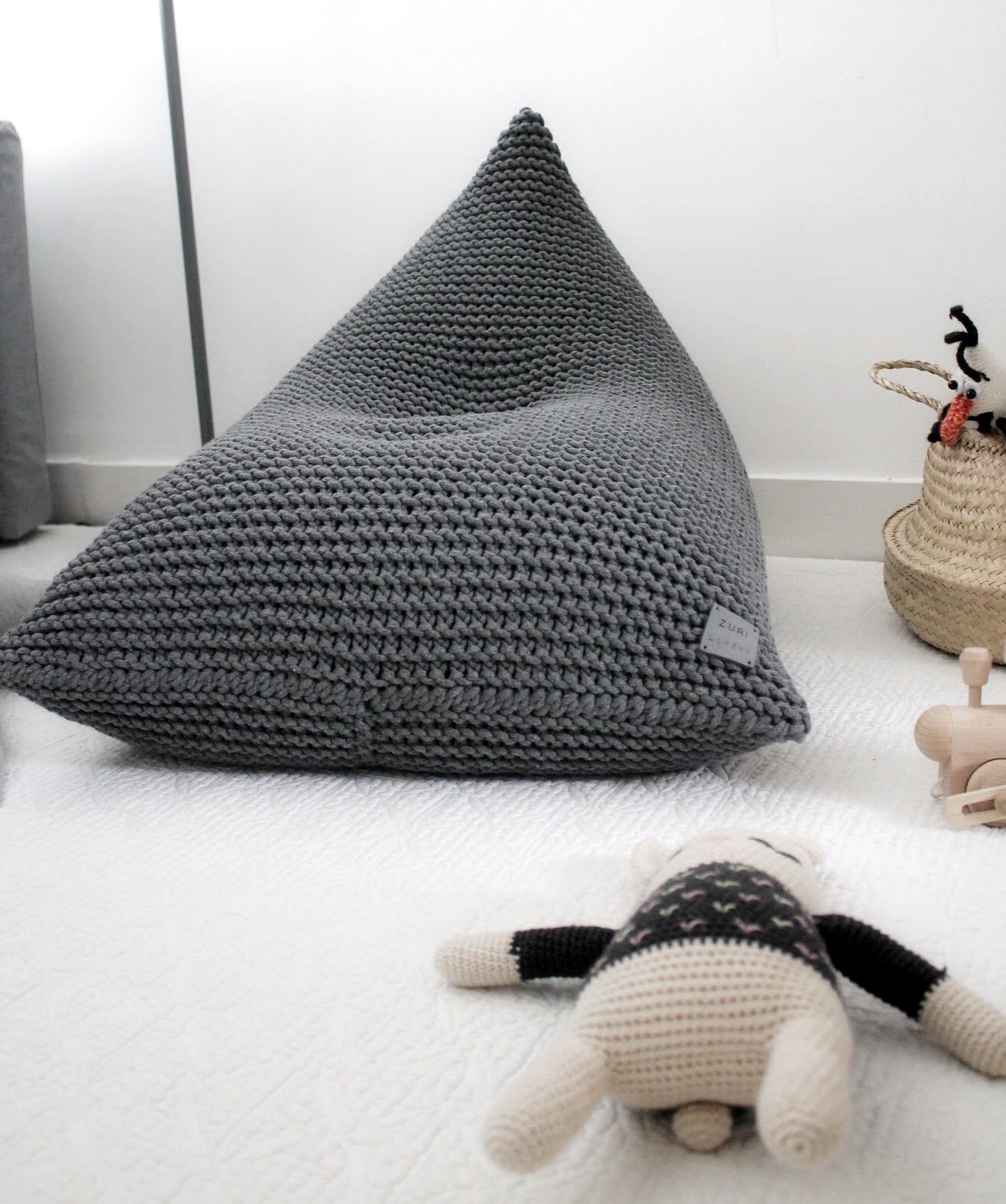 Knitted Bean Bag KIDS | DARK GREY