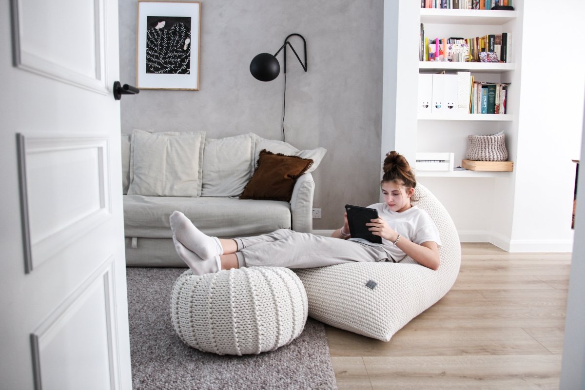 Knitted Bean Bag | IVORY