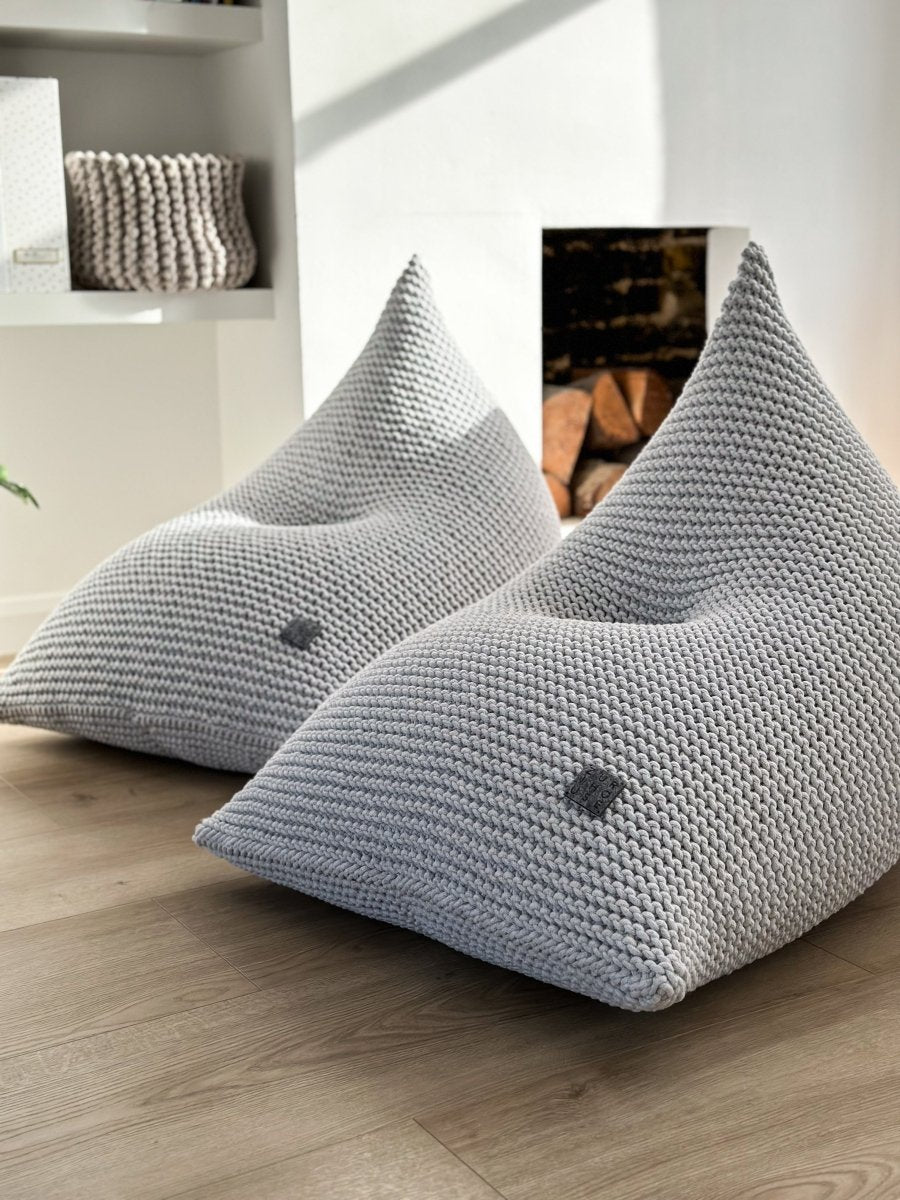 Knitted Bean Bag | LIGHT GREY