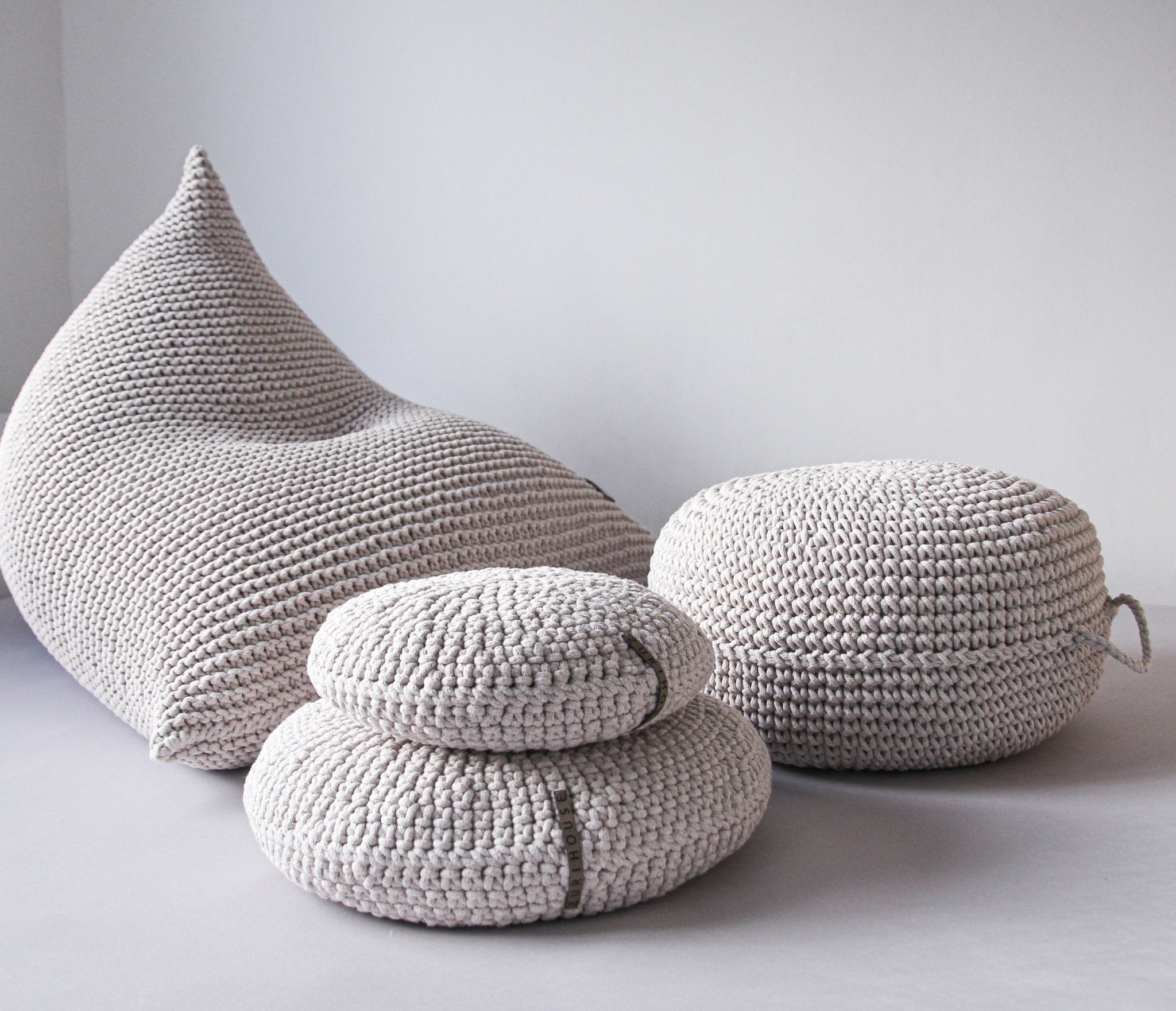 Knitted Bean Bag | OATMEAL