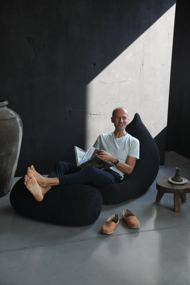 Knitted Bean Bag | OATMEAL