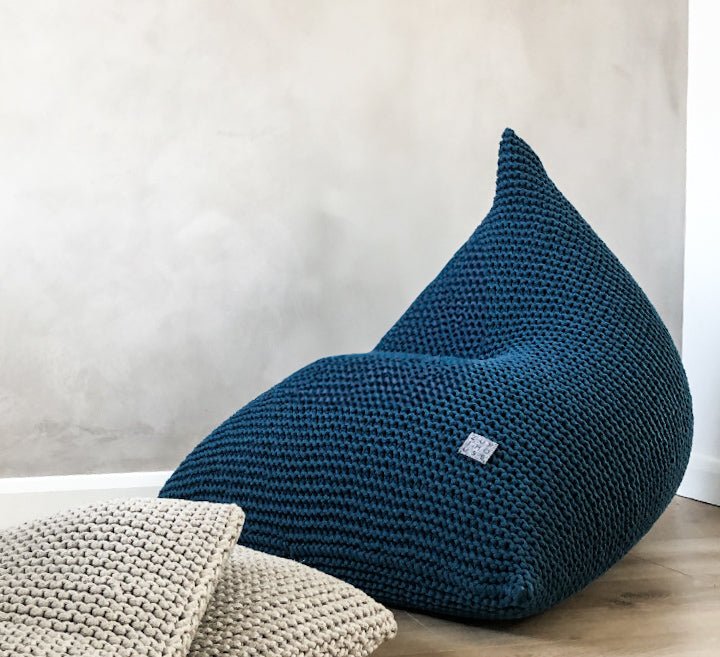 Knitted Bean Bag | PETROL