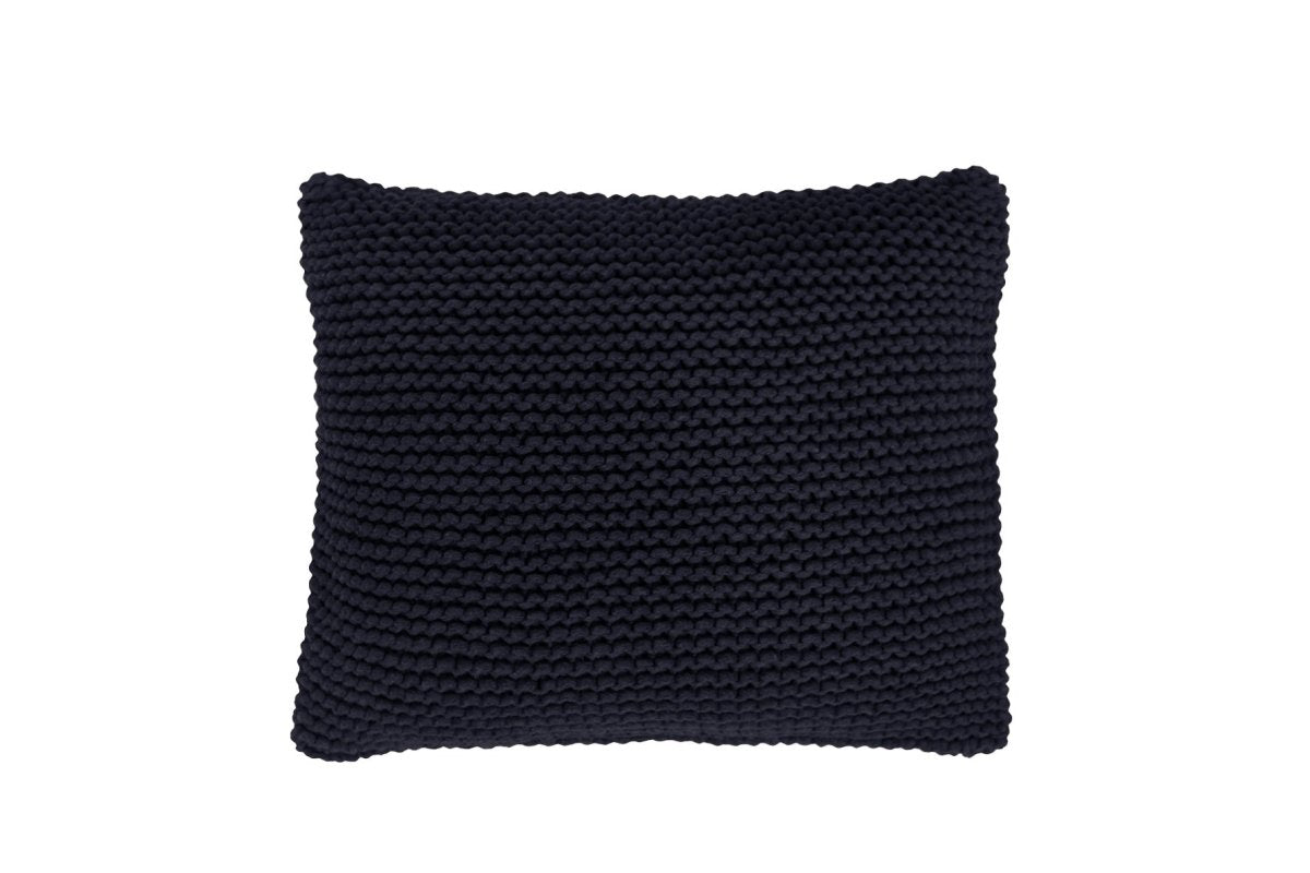 Knitted Square Cushion | CHARCOAL