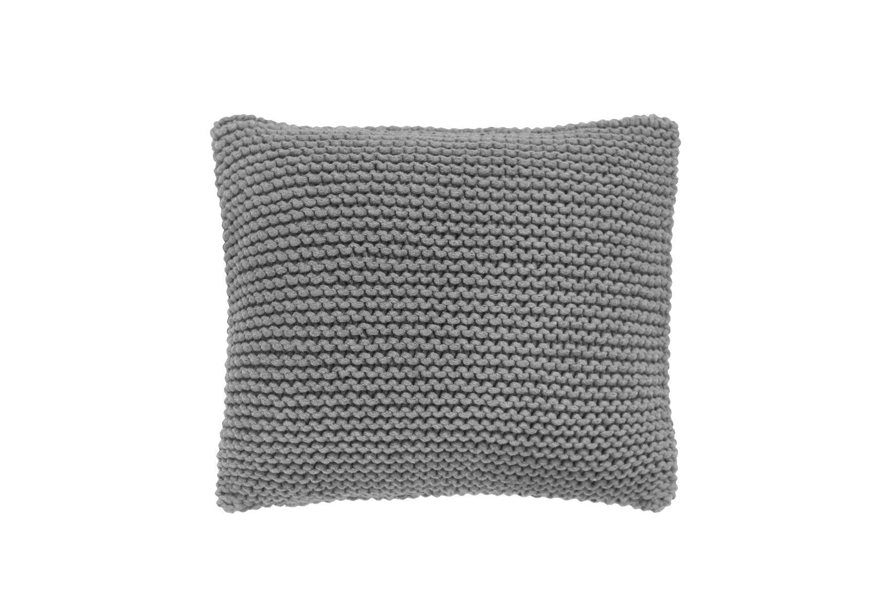 Knitted Square Cushion | DARK GREY