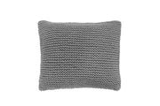Knitted Square Cushion | DARK GREY