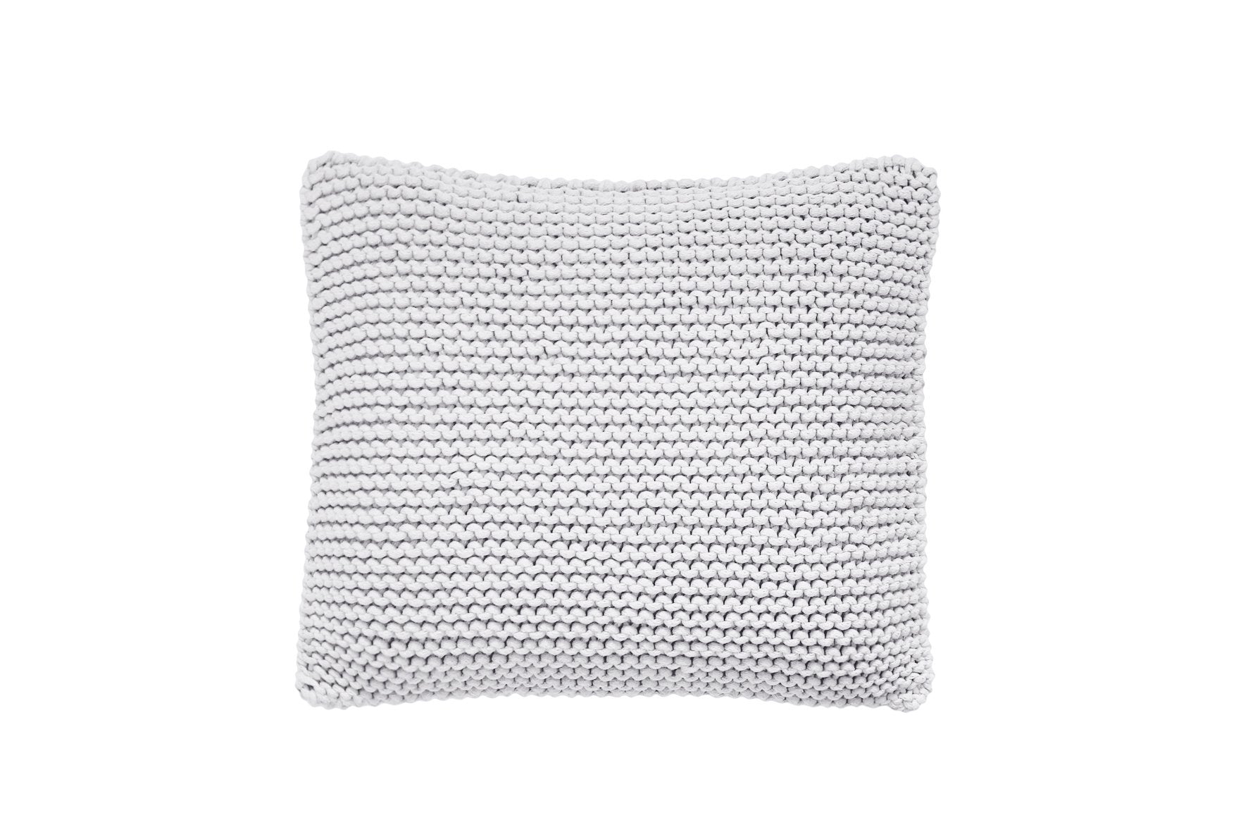 Knitted Square Cushion | LIGHT GREY
