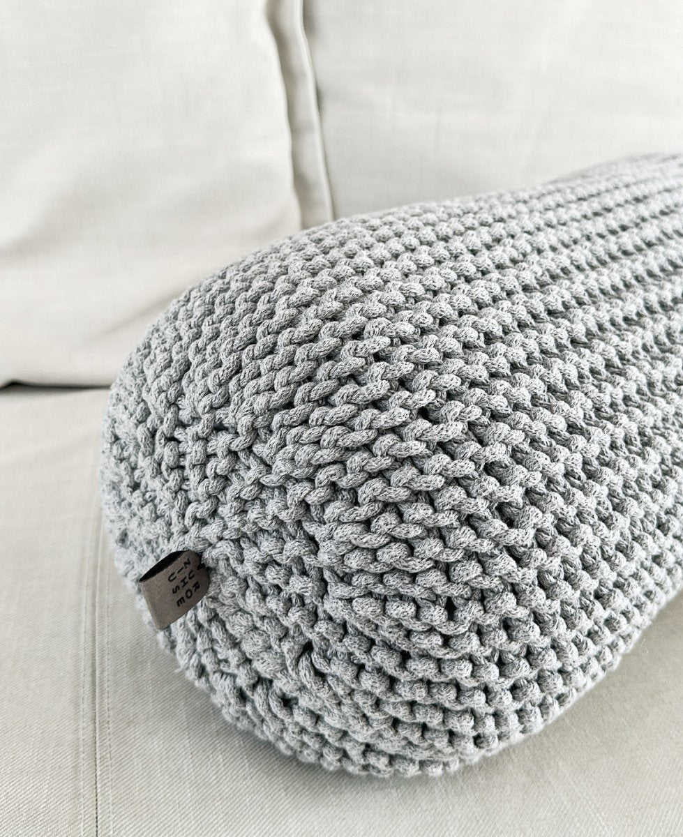 Knitted Neck Cushion | LIGHT GREY