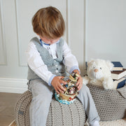 Knitted Pouffe, Small | BEIGE