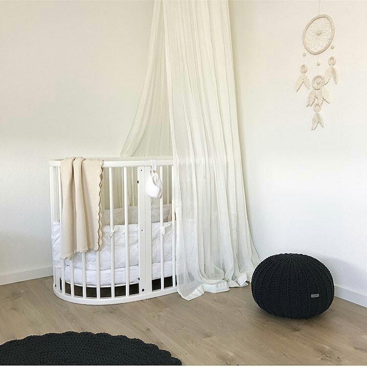 Knitted Pouffe, Small | CHARCOAL