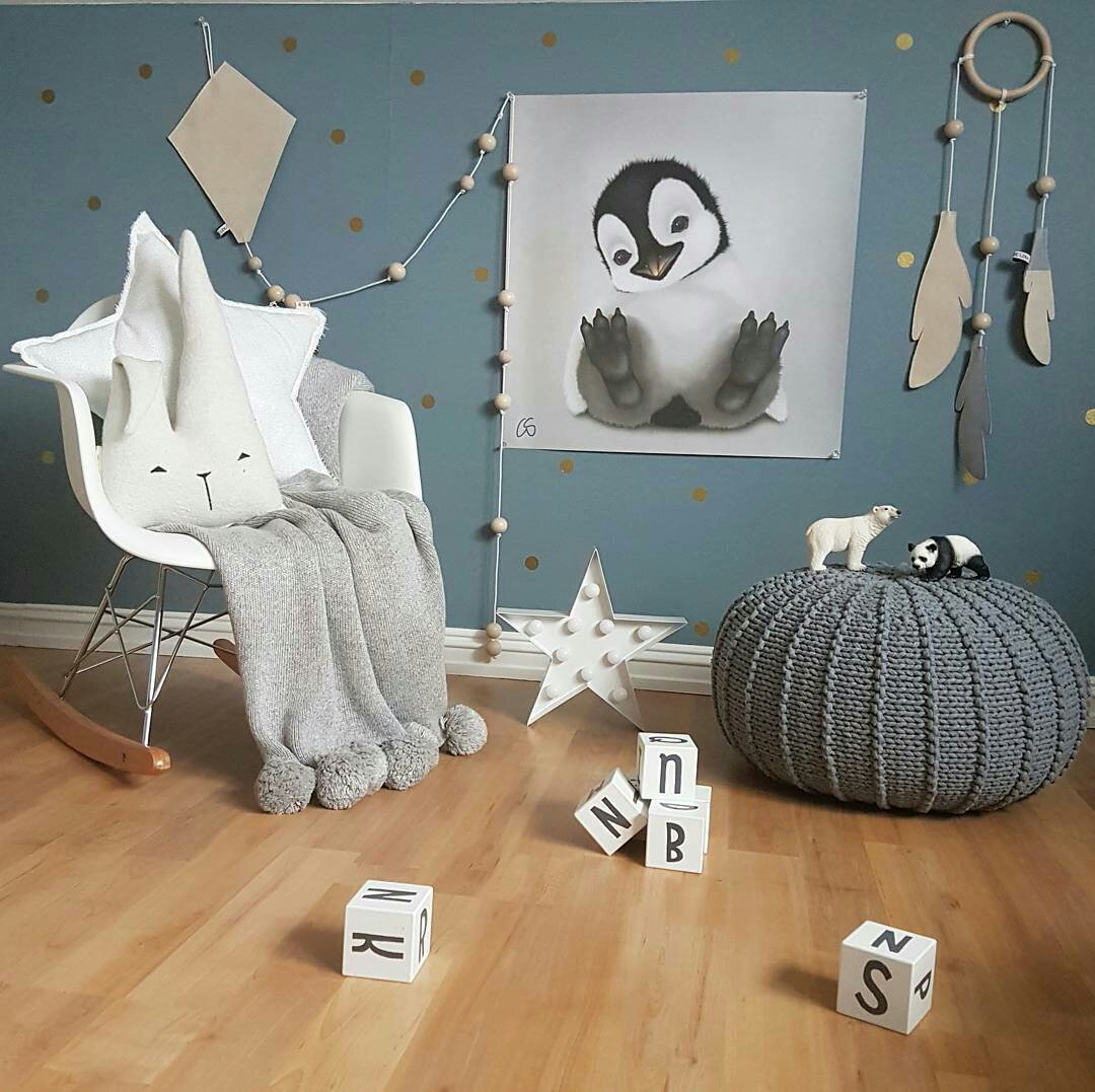 Knitted Pouffe, Small | DARK GREY