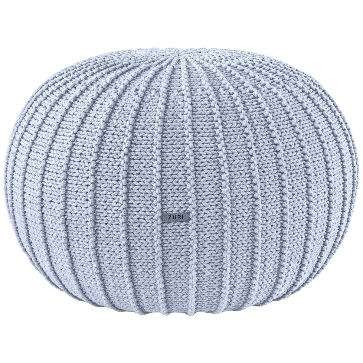 Knitted Pouffe, Large | BABY BLUE