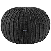 Knitted Pouffe, Large | GRAPHITE