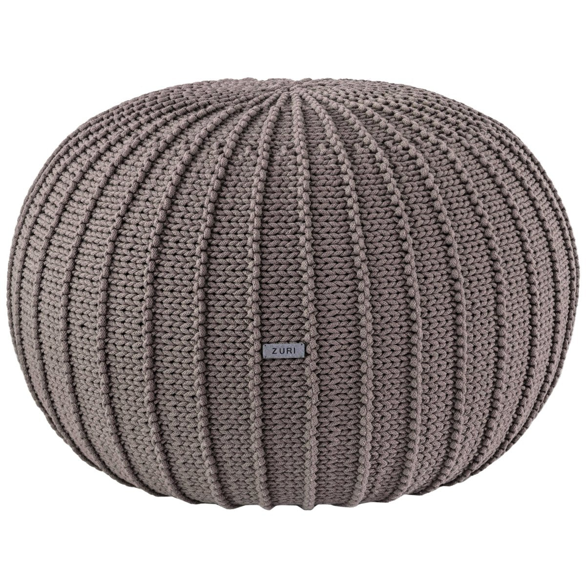 Knitted Pouffe, Large | MOCHA